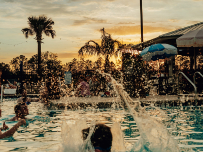 Pool sunset